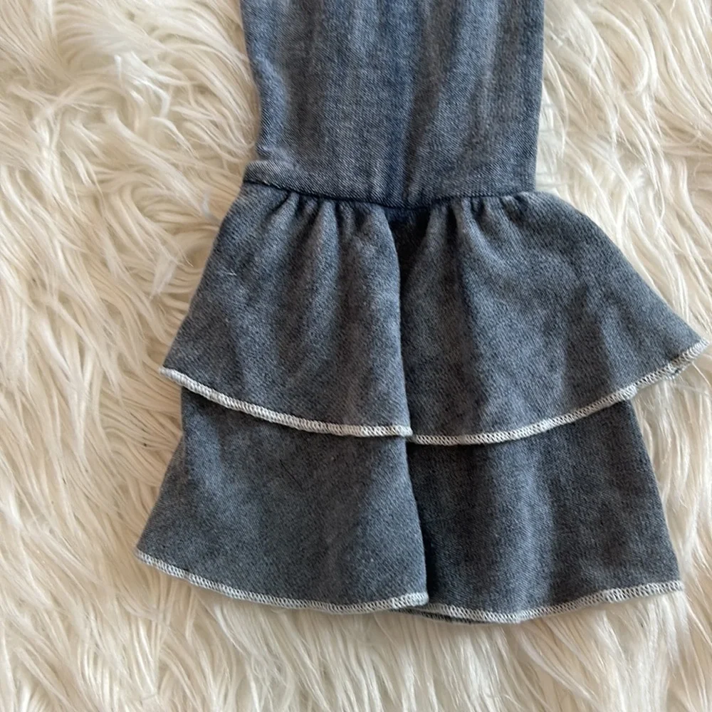 NWT, Chaser, super soft ruffle flare bell bottom pants, size 6